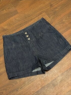 EXPRESS High Waist Dark Denim Shorts Size 4